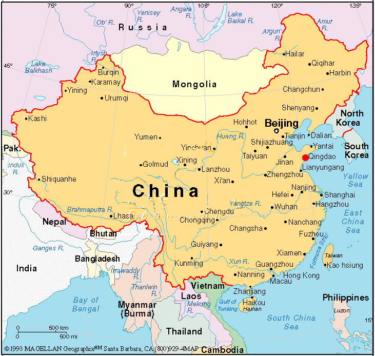qingdao china map